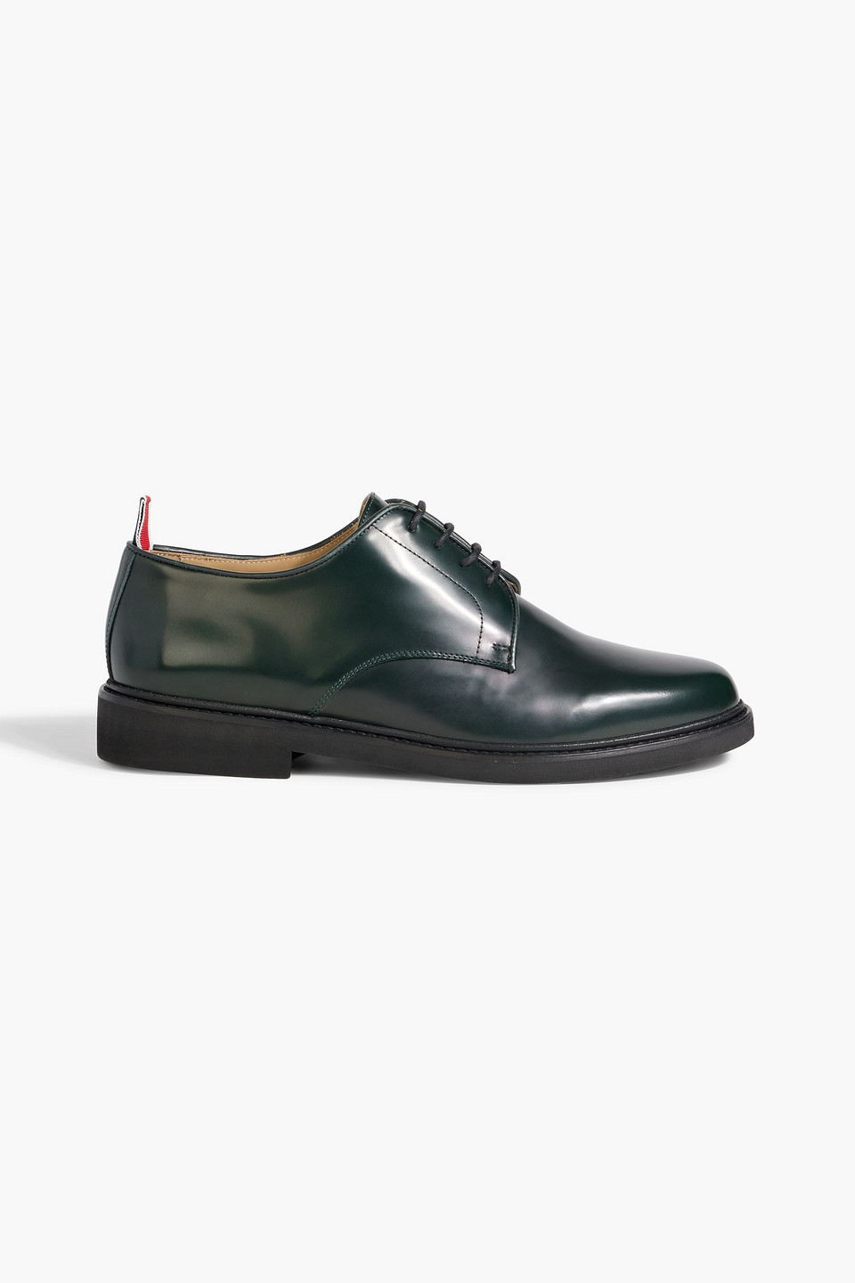 Glossed-leather derby shoes