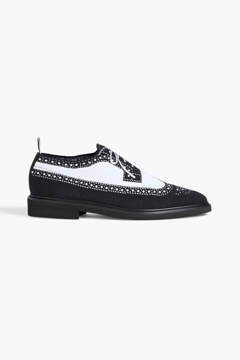 Jacquard-knit derby shoes