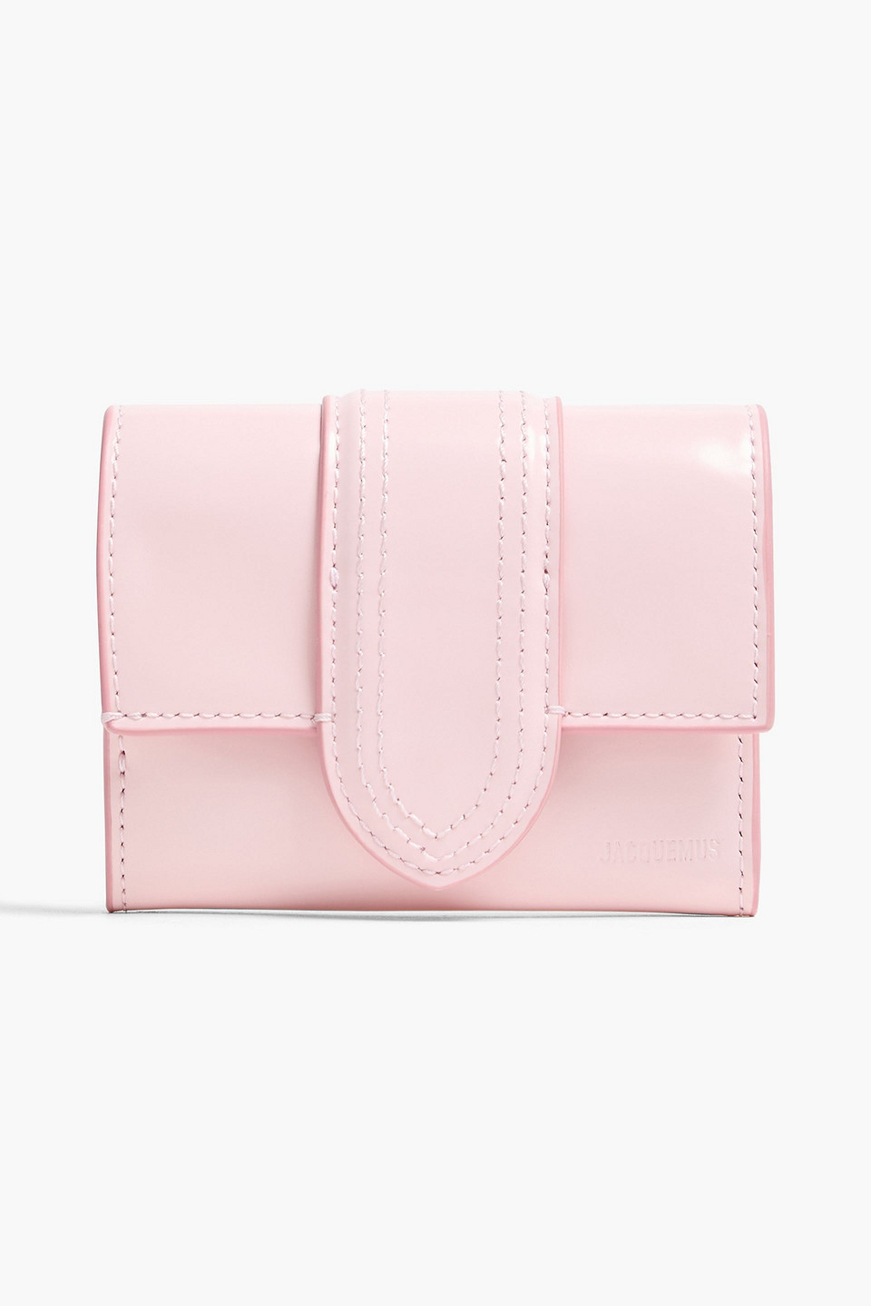 Jacquemus Le Compact Bambino Leather Wallet In Pastel Pink