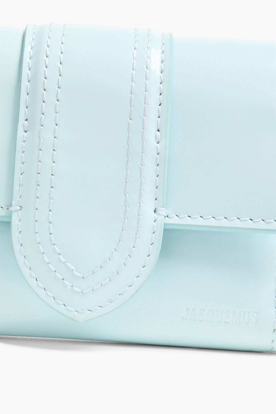 Jacquemus Le Compact Bambino Leather Wallet In Sky Blue