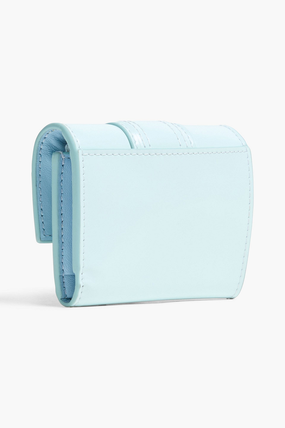 Jacquemus Le Compact Bambino Leather Wallet In Sky Blue