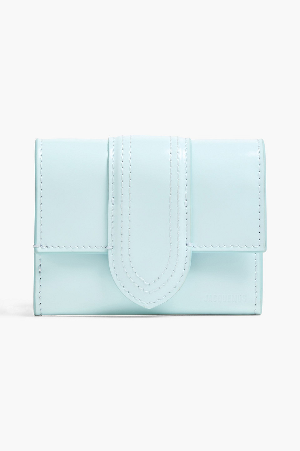 Jacquemus Le Compact Bambino Leather Wallet In Sky Blue