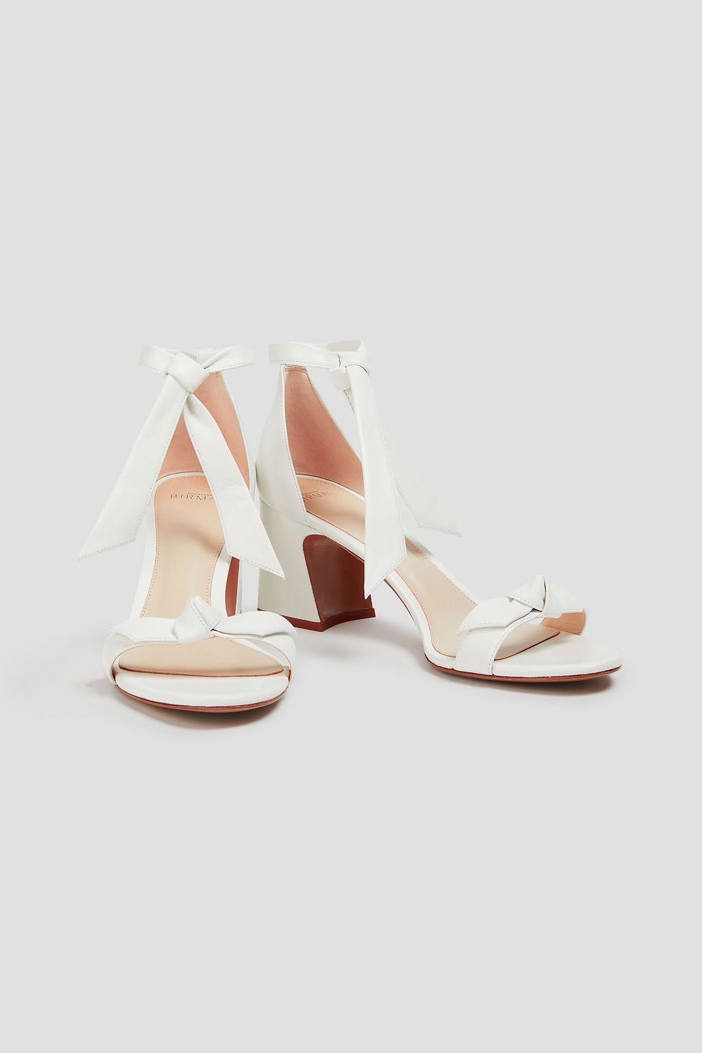 ALEXANDRE BIRMAN Clarita Curve 60 レザー サンダル リボン付き