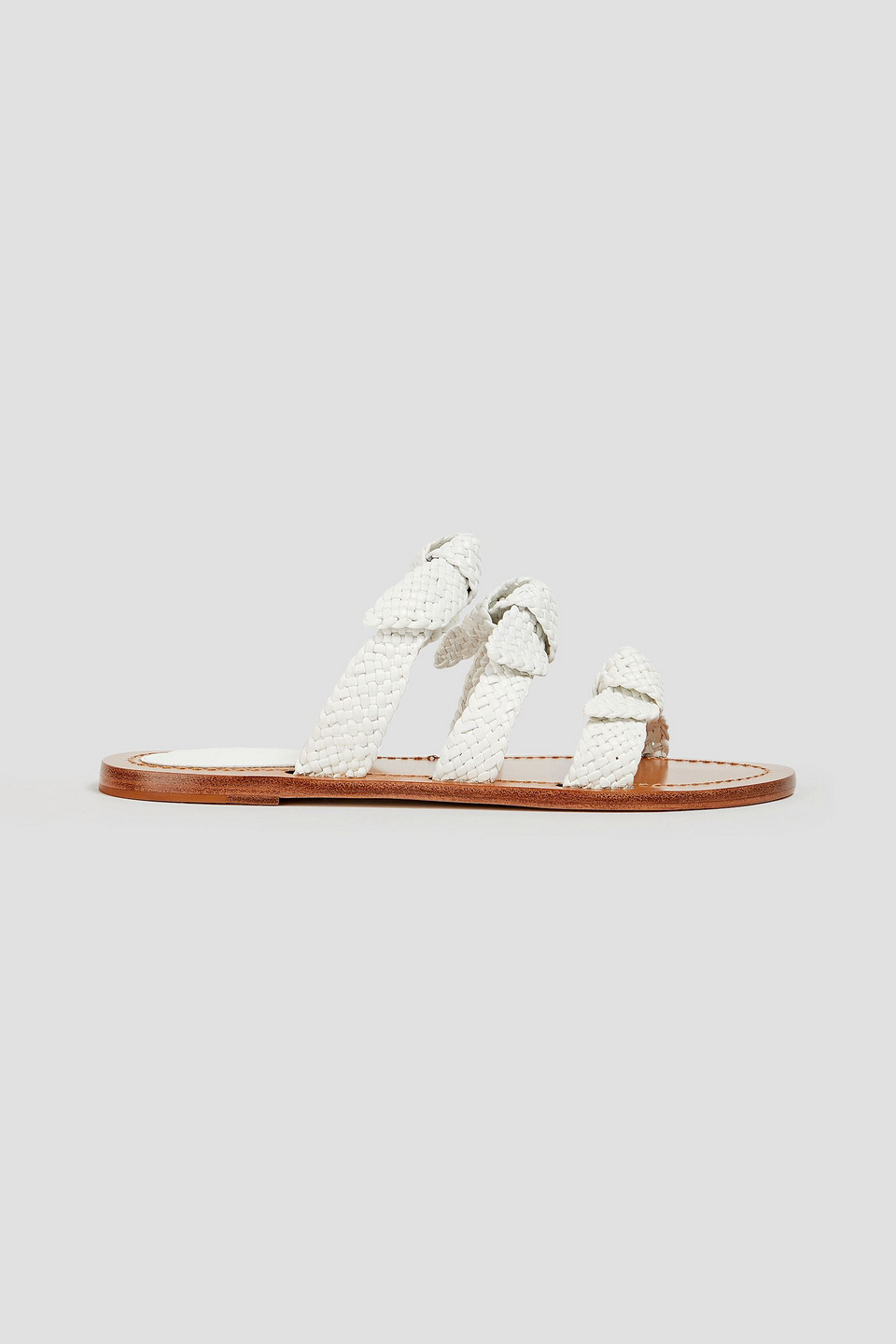 Alexandre Birman Lolita Woven Leather Sandals In White
