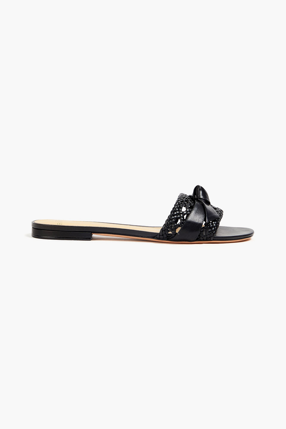 Alexandre Birman Clarita Woven Leather Sandals In Black