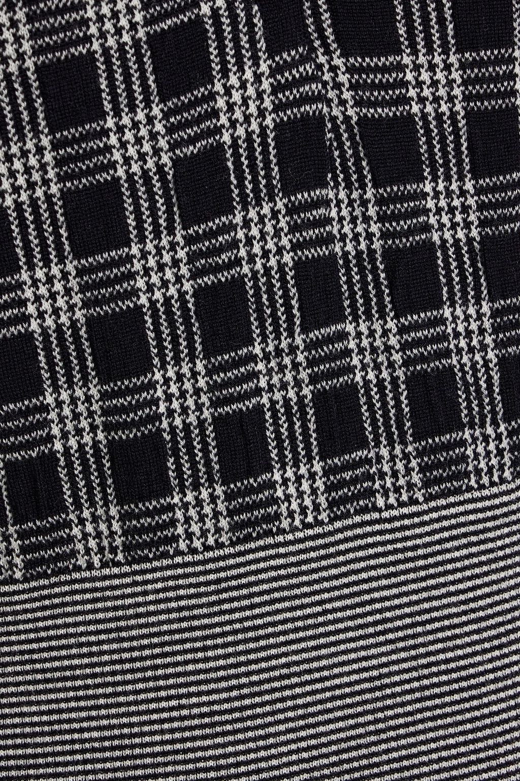 THOM BROWNE Checked merino wool top