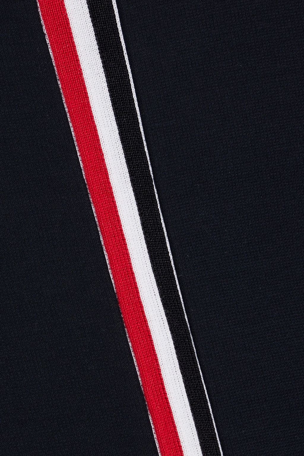 THOM BROWNE Striped cotton-jersey hoodie