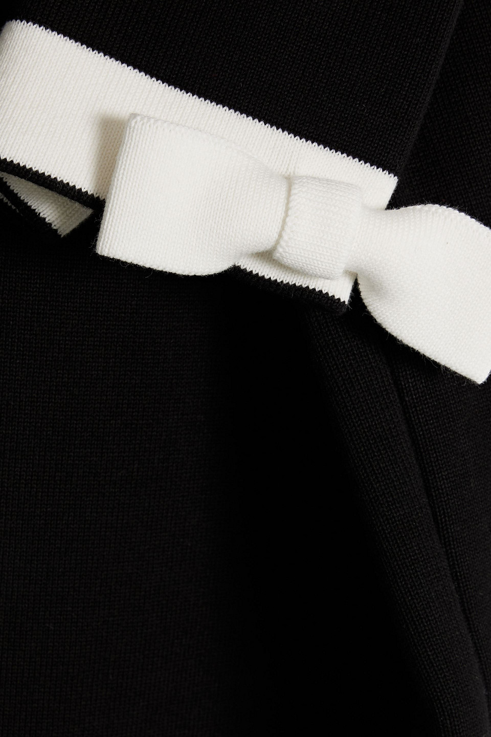 Thom Browne Bow-detailed Cotton-blend Dress In Black