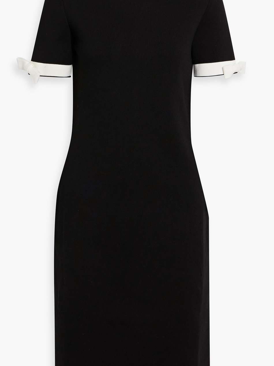 bow-detailed cotton-blend dress
