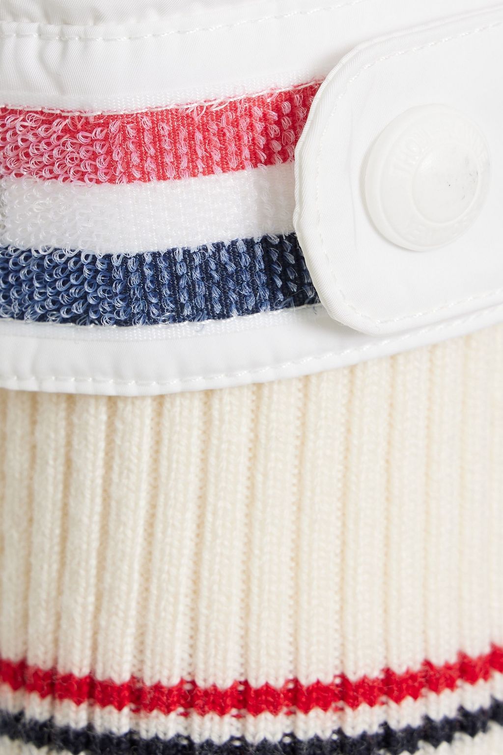 THOM BROWNE Striped quilted shell down jacket