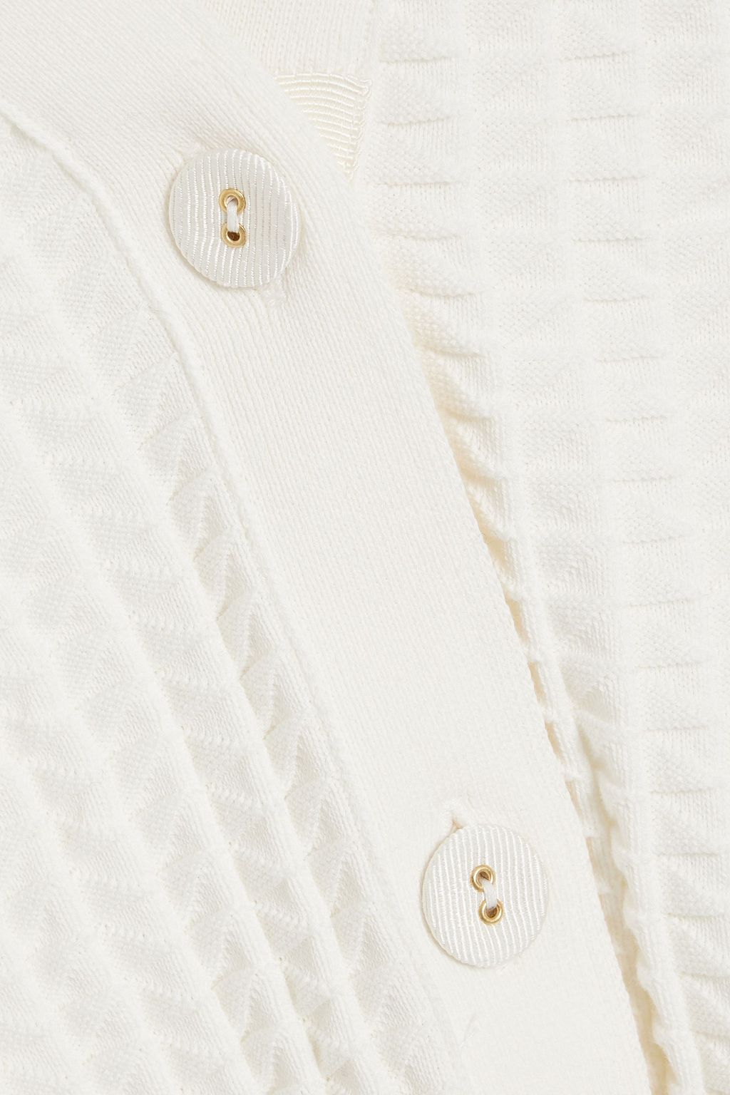 THOM BROWNE Jacquard-knit cotton cardigan