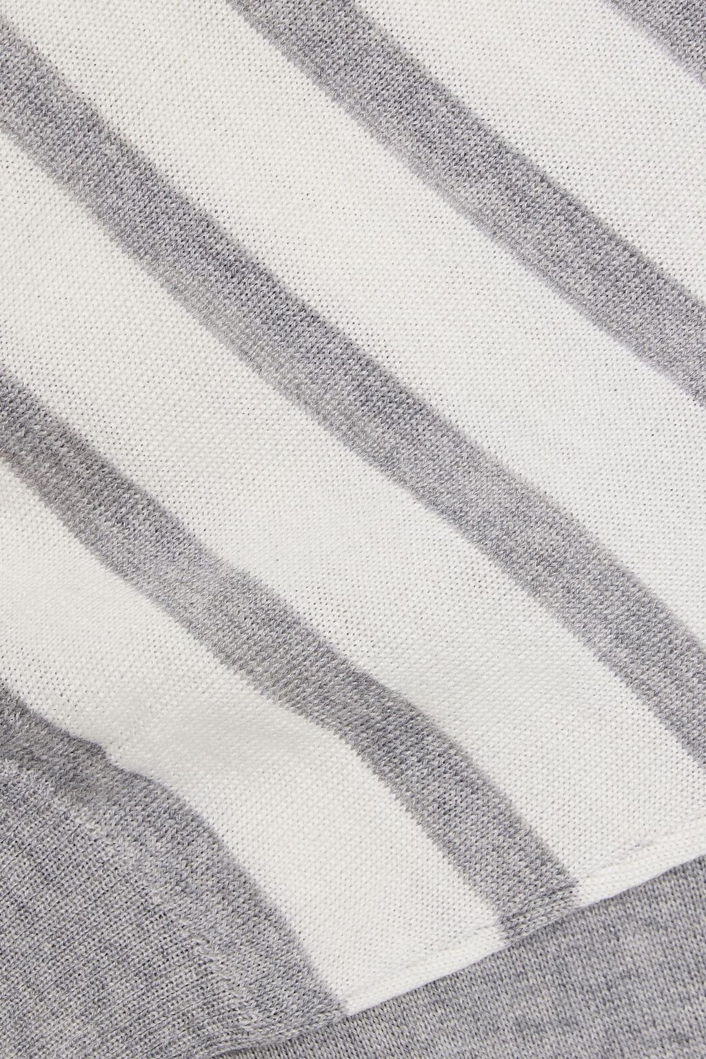 THOM BROWNE Striped merino wool polo shirt
