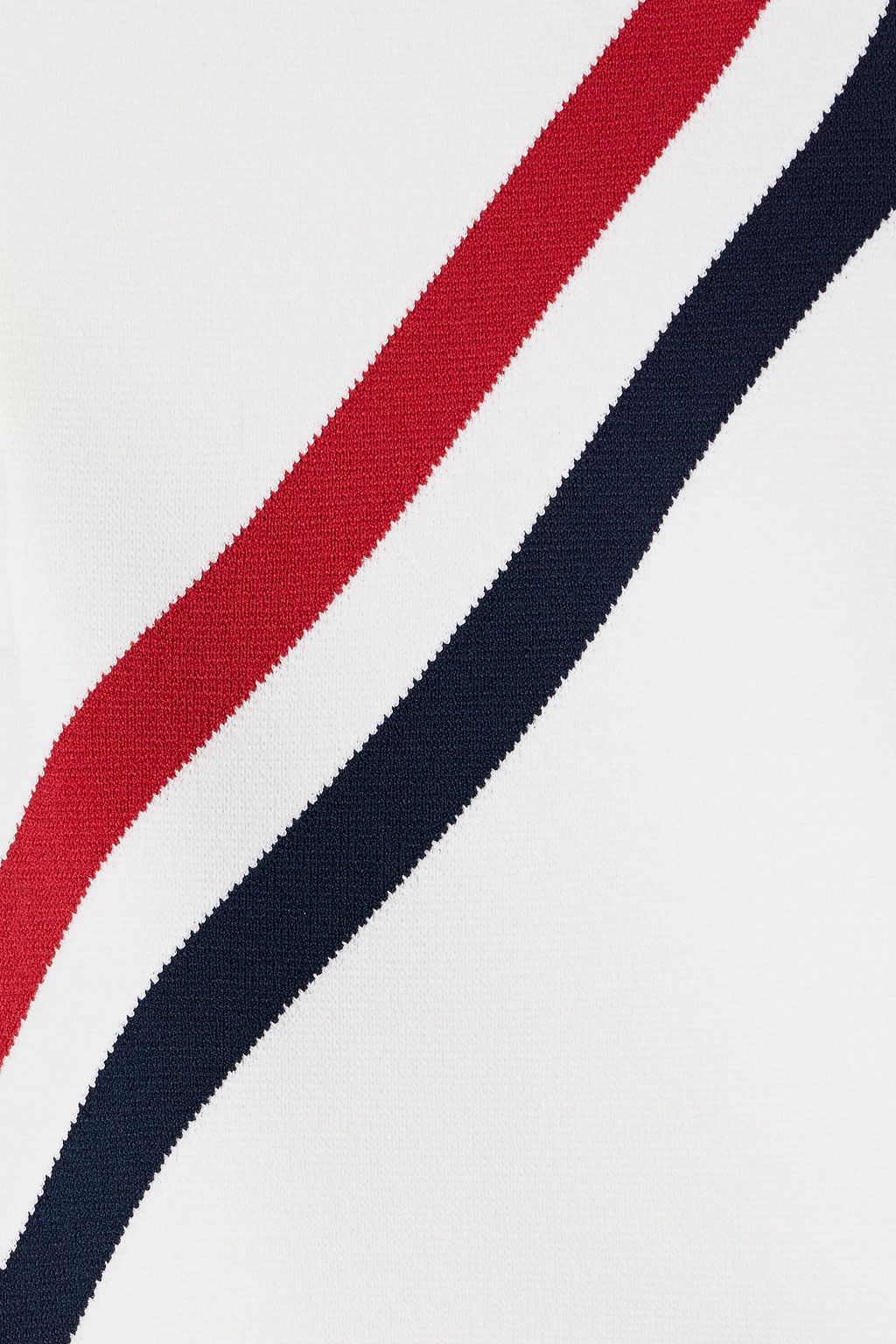 THOM BROWNE Striped stretch-knit polo shirt