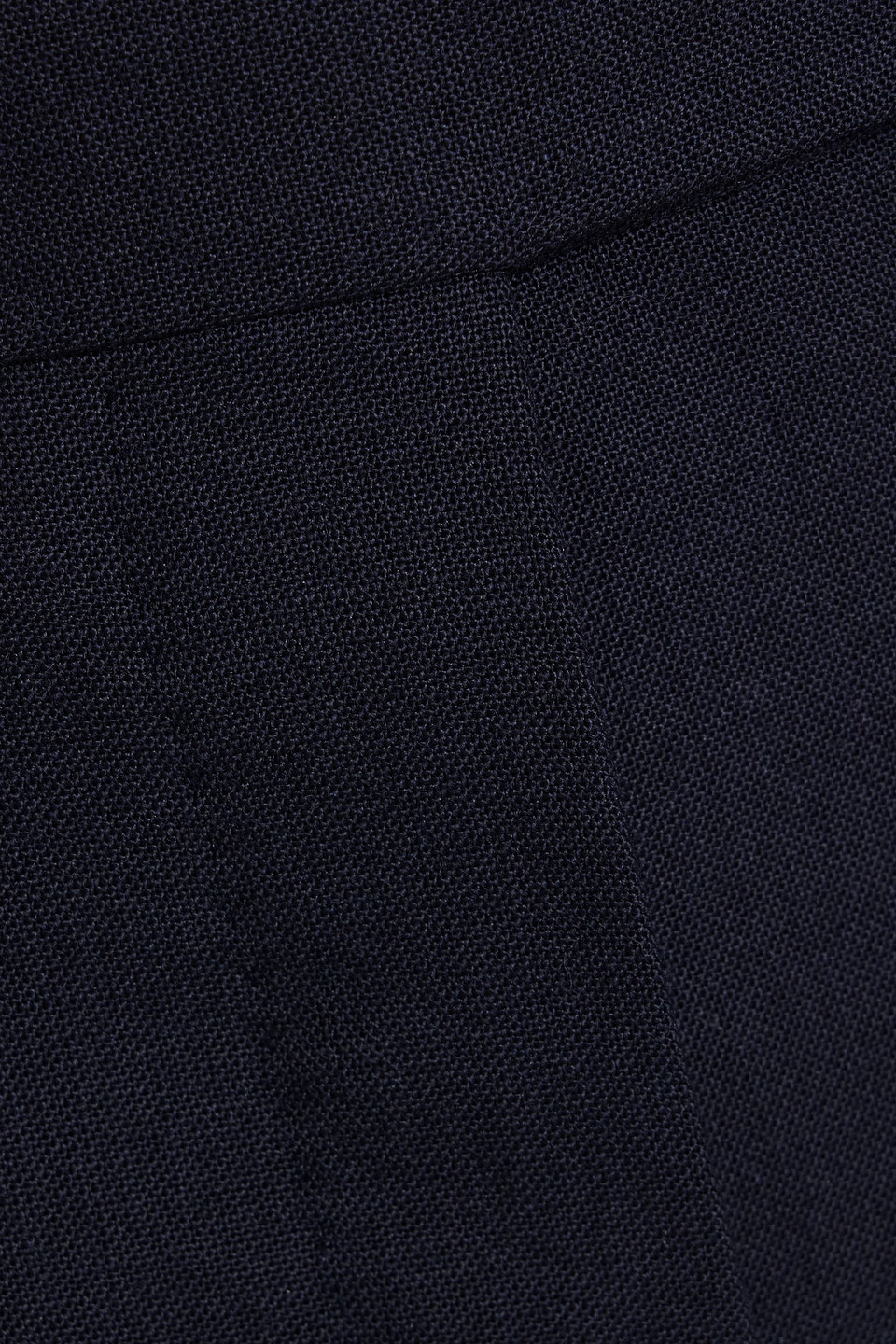 Thom Browne Cropped Grain De Poudre Wool Tapered Pants In Midnight Blue