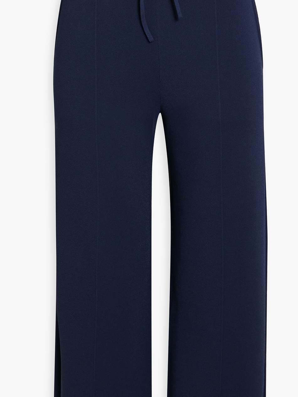 cropped stretch-knit straight-leg pants