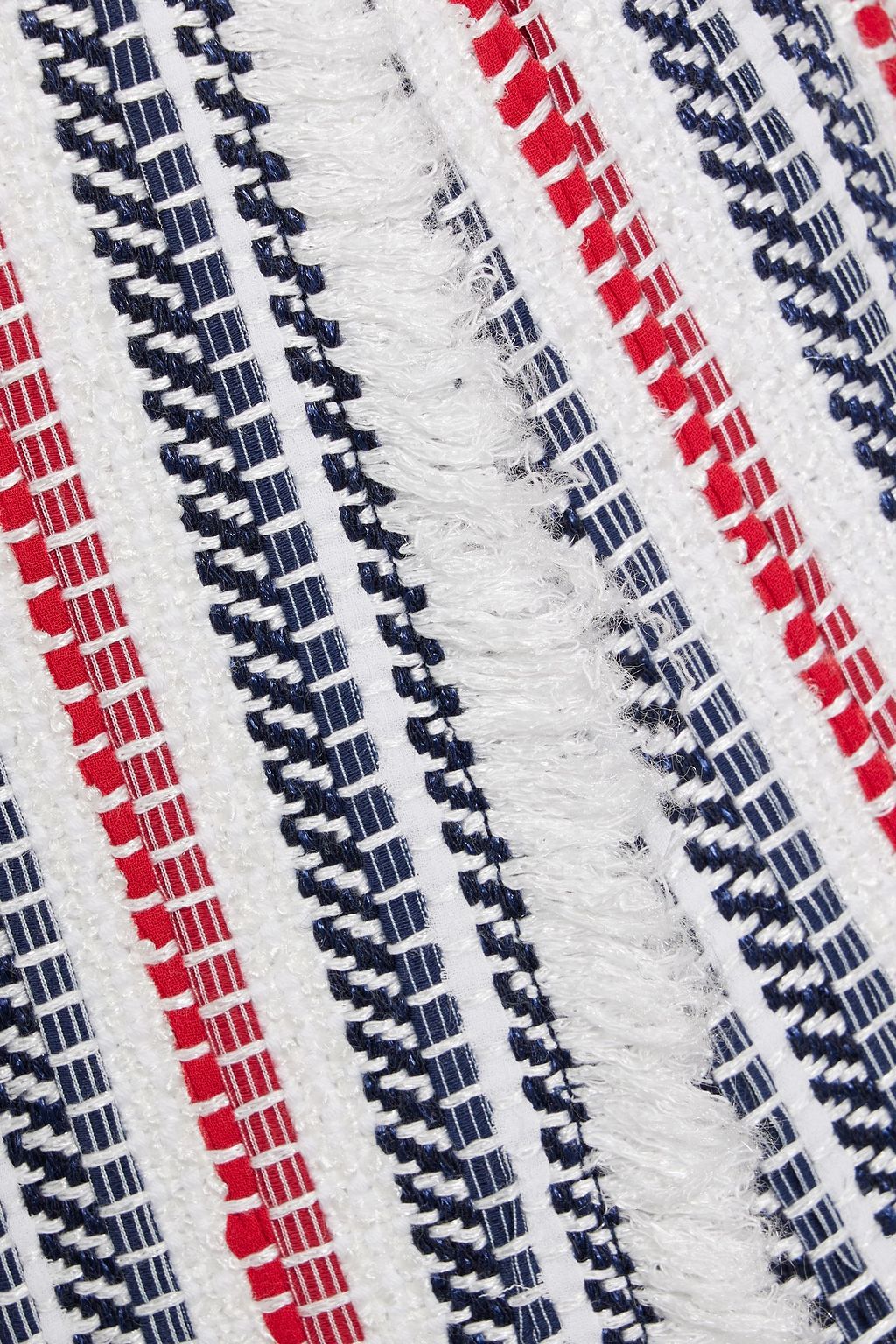 THOM BROWNE Skirt-effect striped jacquard shorts