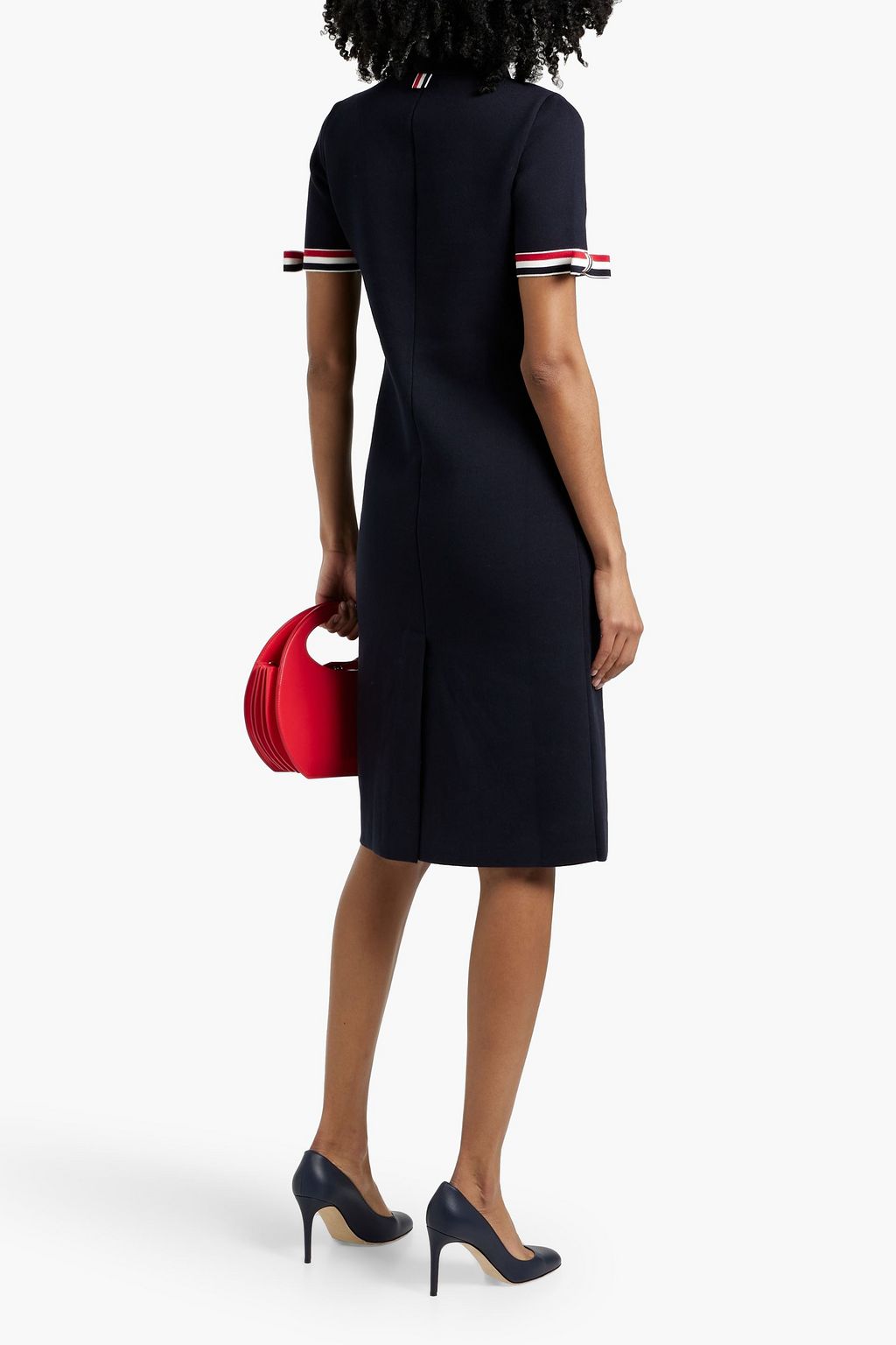 THOM BROWNE Bow-detailed cotton-blend dress