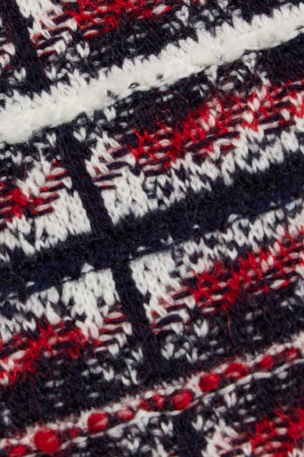 THOM BROWNE Jacquard-knit wool-blend sweater