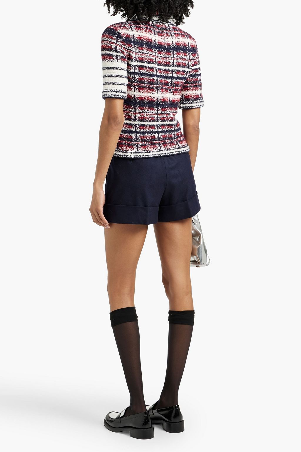 THOM BROWNE Jacquard-knit wool-blend sweater