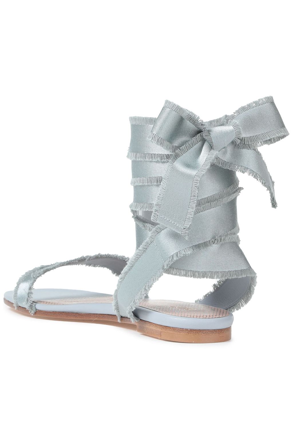 RED(V) Frayed satin sandals