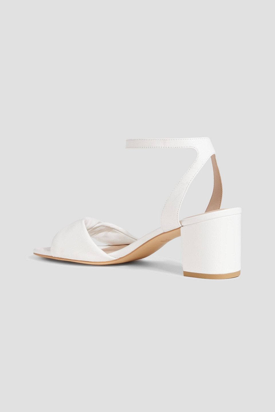 Stuart Weitzman Women's Everly Block Heel Leather Sandals In White