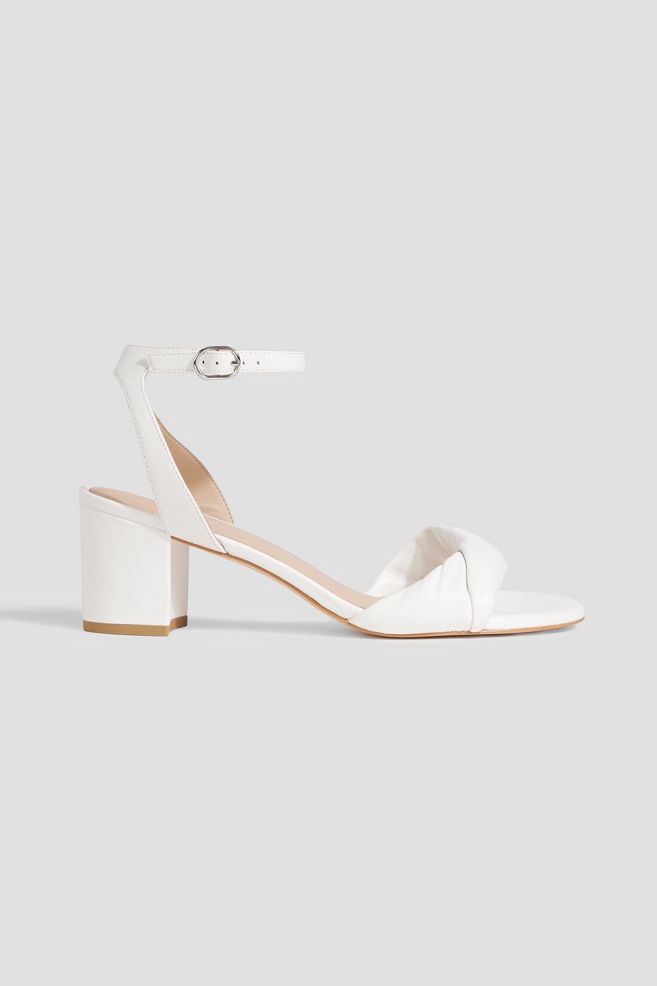 Stuart Weitzman Women's Everly Block Heel Leather Sandals In White