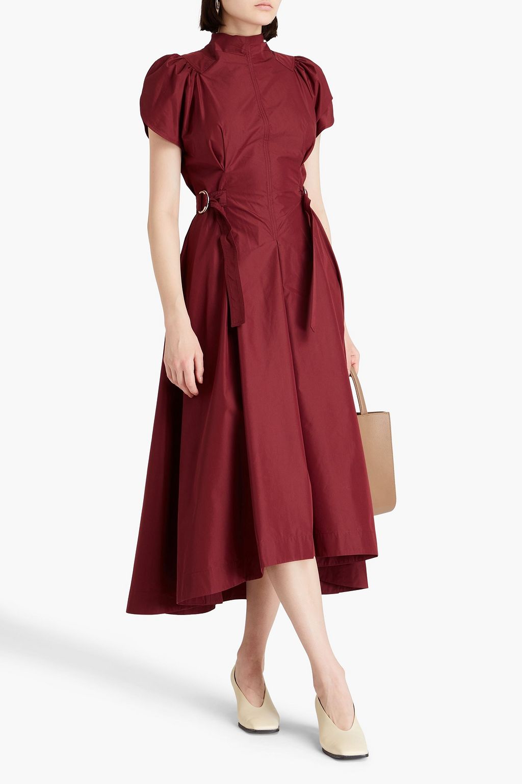 3.1 PHILLIP LIM Pleated cotton-blend poplin midi dress