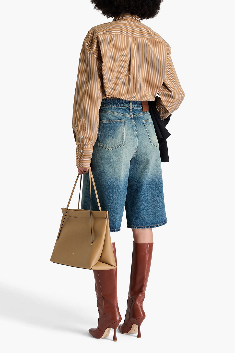 VICTORIA BECKHAM DISTRESSED DENIM SHORTS 