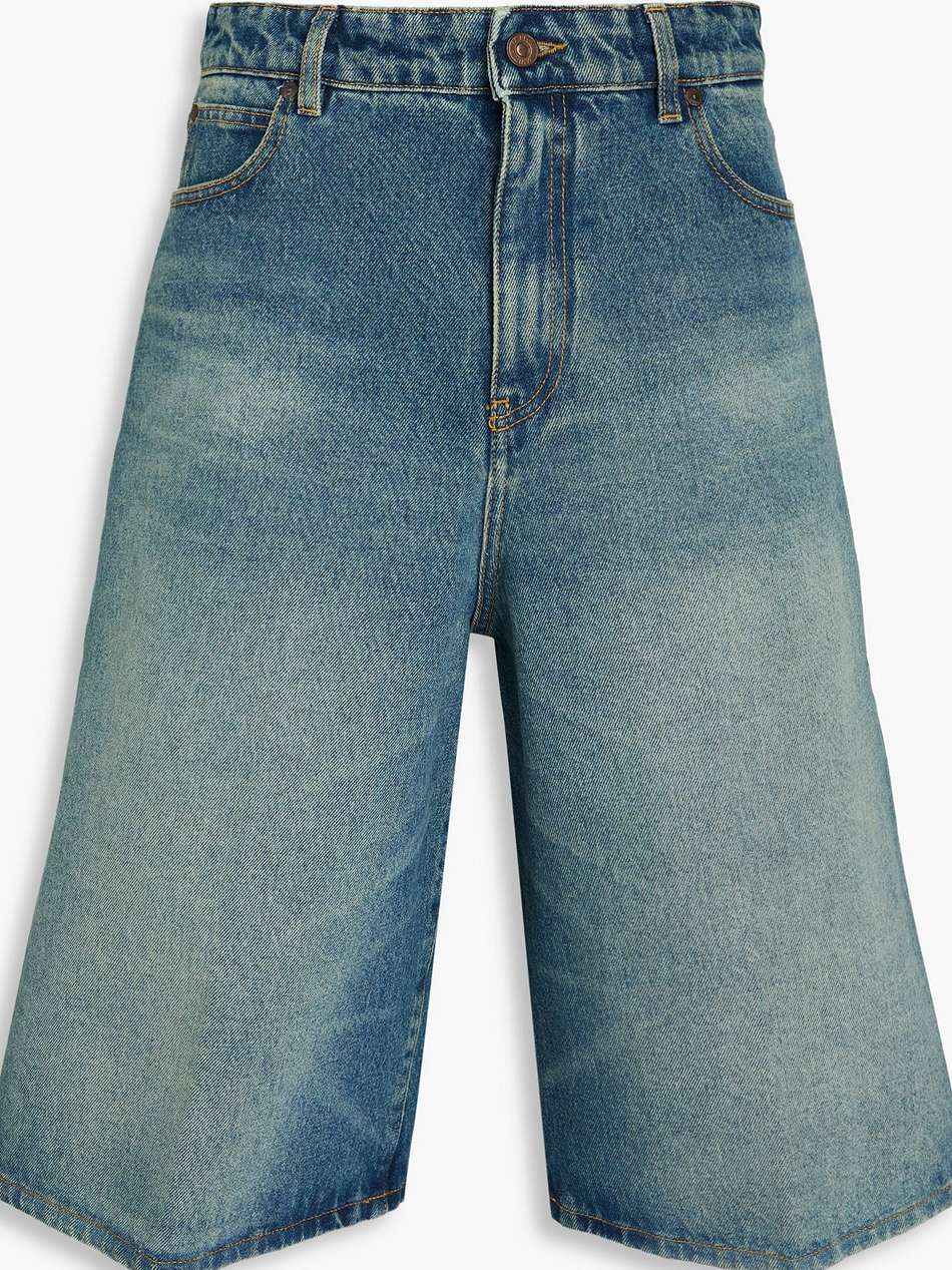 distressed denim shorts