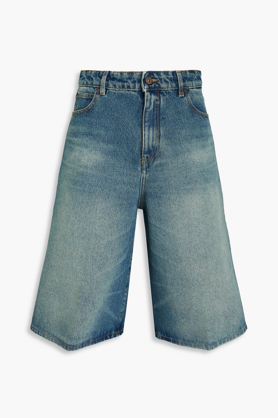 VICTORIA BECKHAM DISTRESSED DENIM SHORTS 