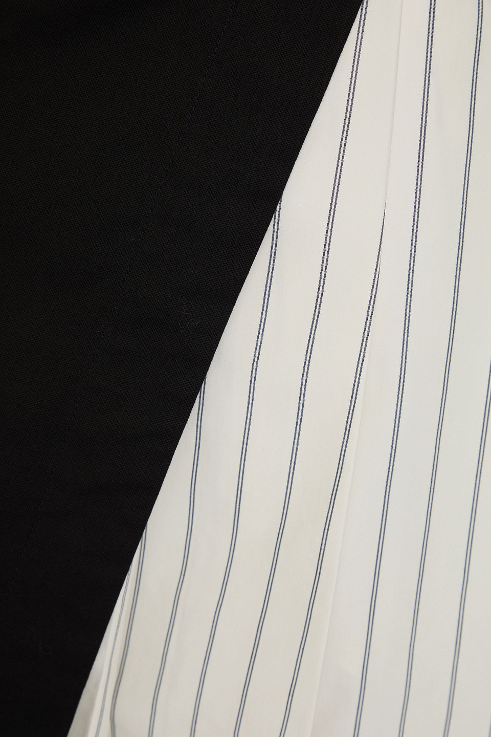 3.1 Phillip Lim Mehrlagiger Midirock Aus Canvas Und Popeline Mit Streifen In Schwarz