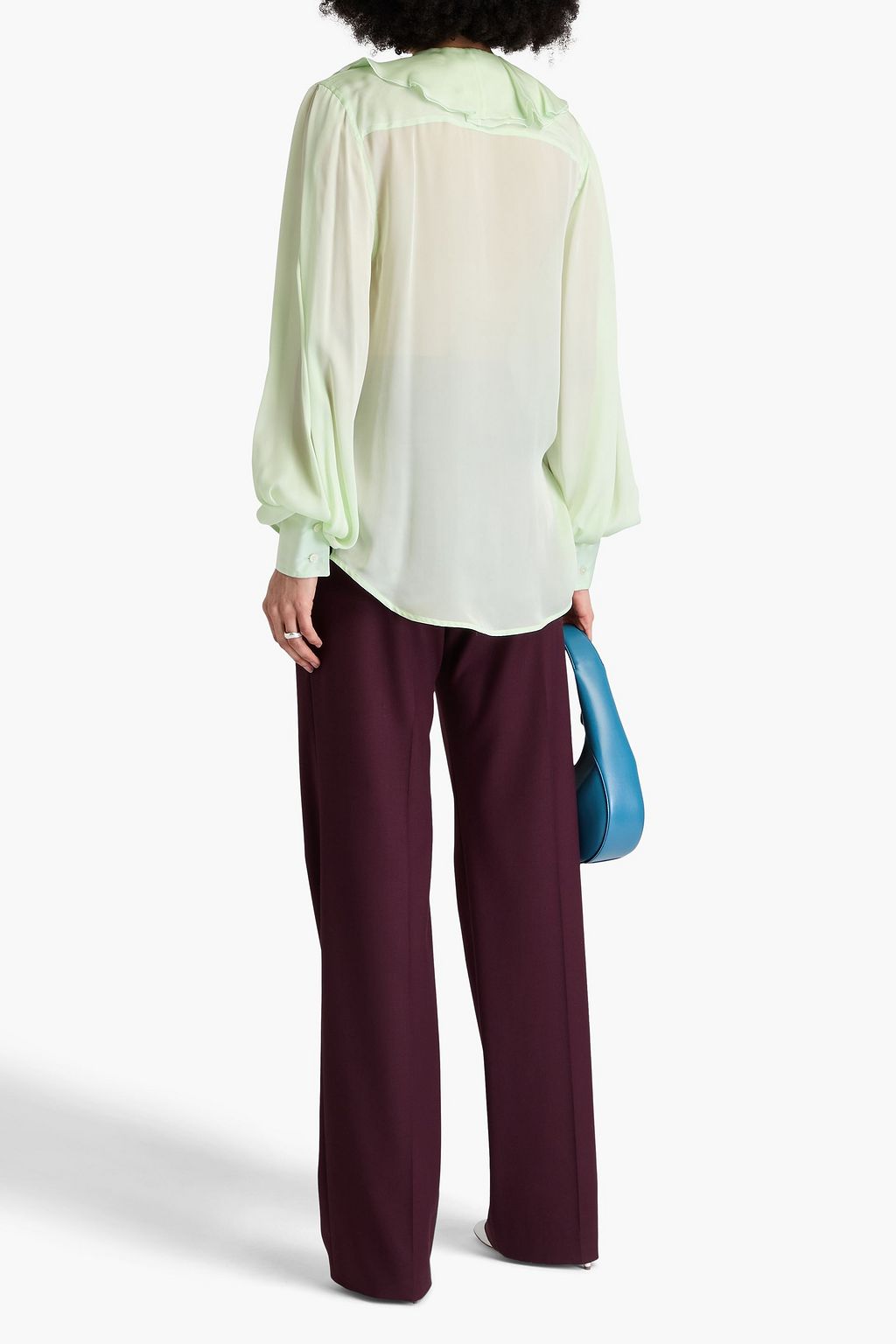 VICTORIA BECKHAM Ruffled chiffon blouse