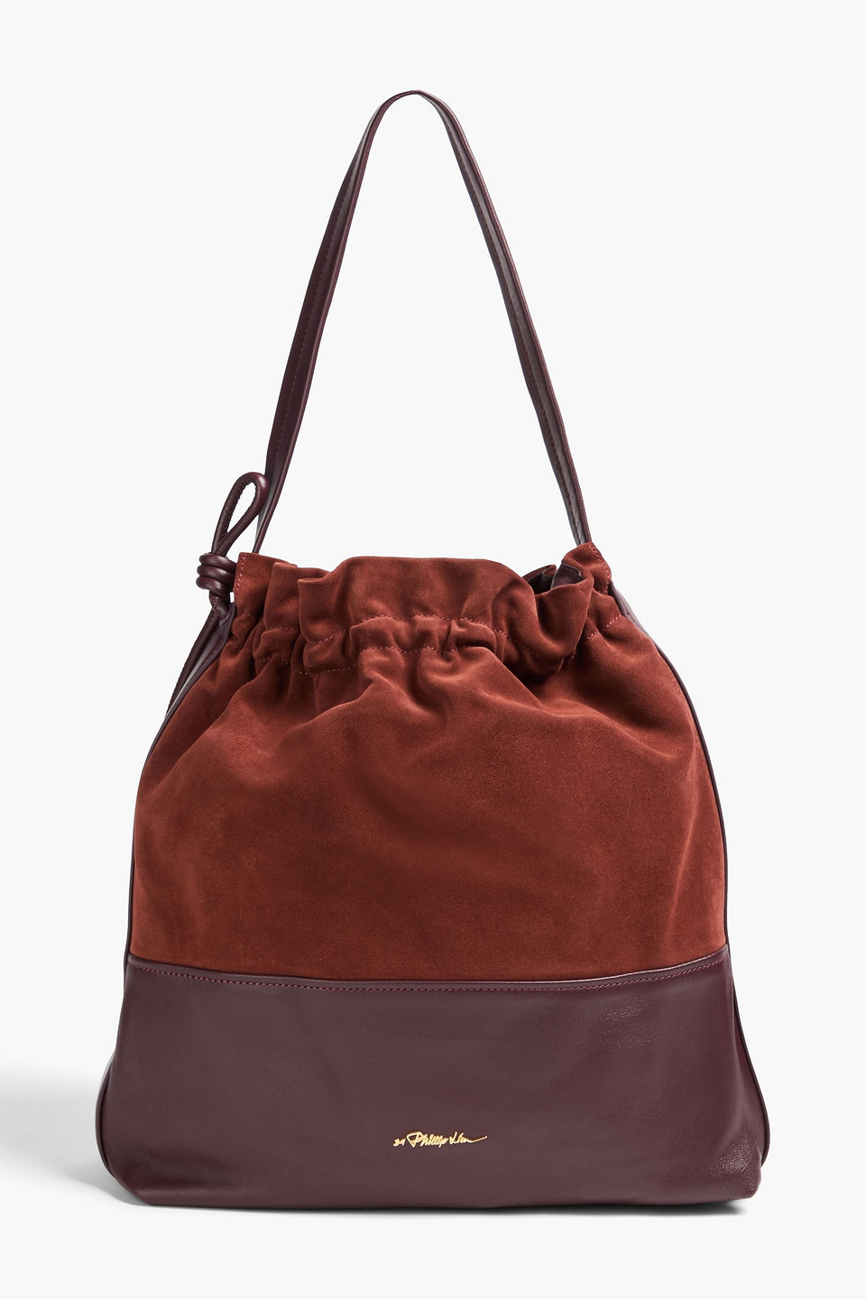 3.1 Phillip Lim Origami Suede And Leather Tote In Brown