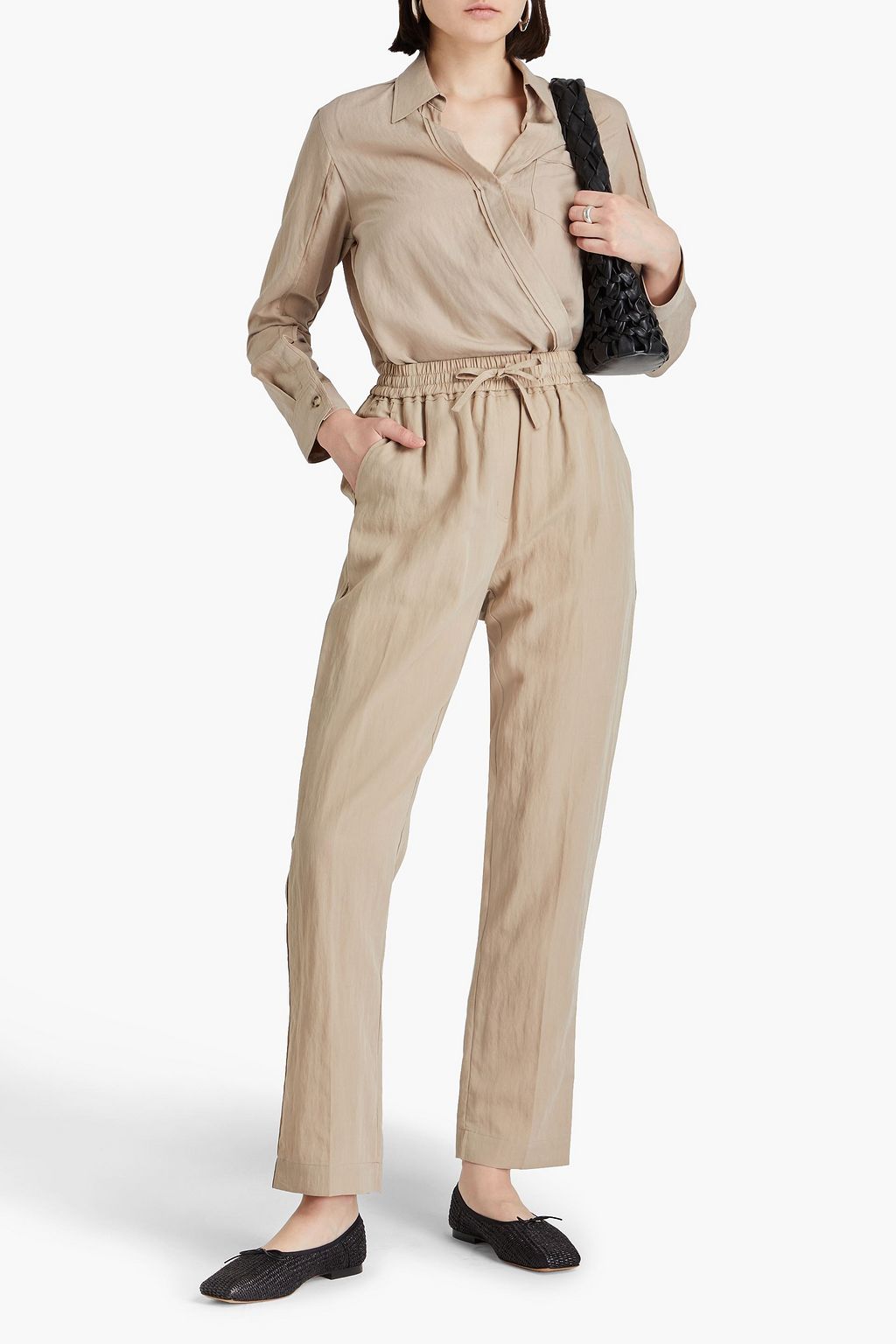 3.1 PHILLIP LIM بنطال بقصة تضيق تدريجياً من مزيج التنسل™
