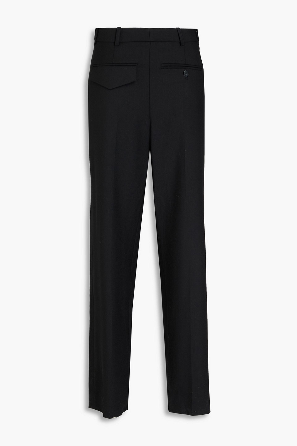 Victoria Beckham Twill Straight-leg Pants In Black