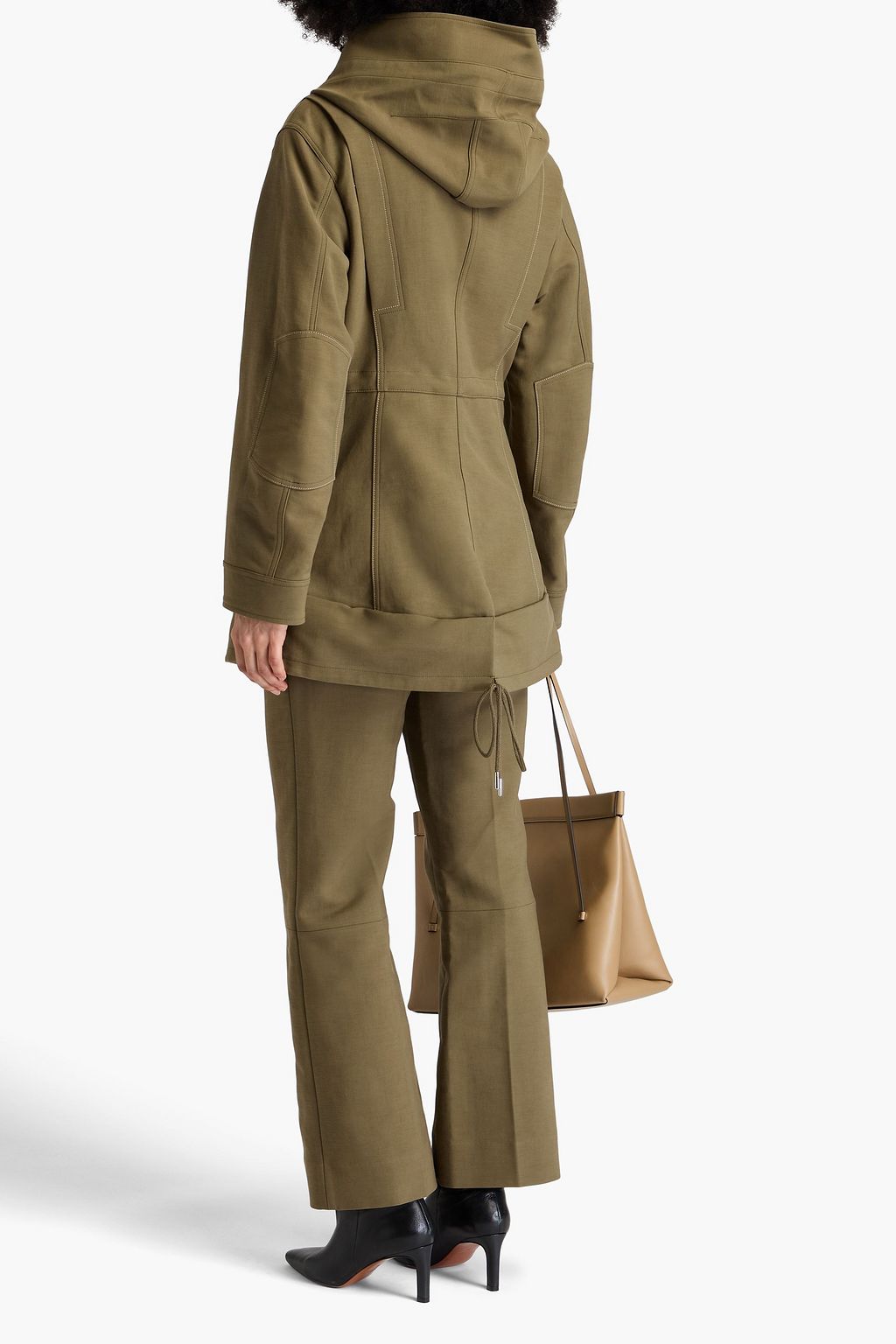 VICTORIA BECKHAM Cotton-twill hooded parka