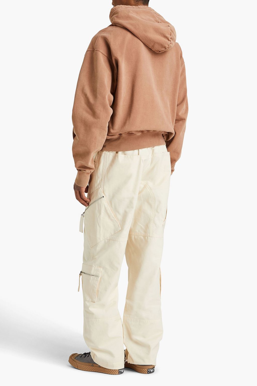 JACQUEMUS كنزة هودي من القطن والصوف الناعم بتصميم مطرّز