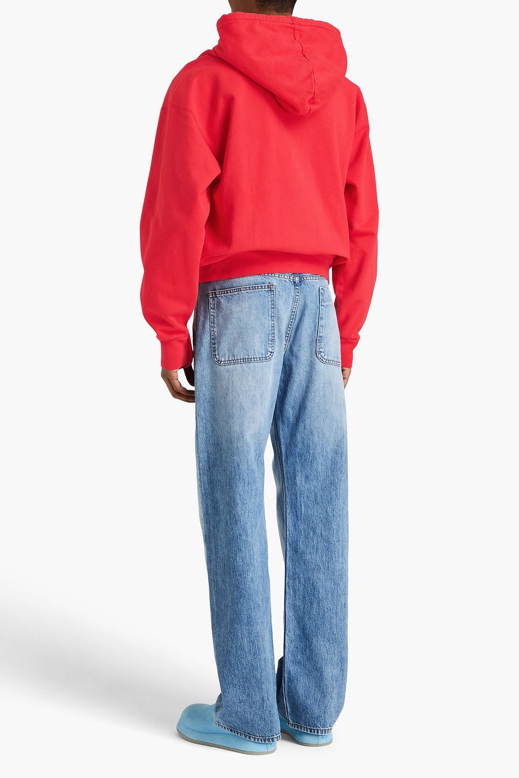 JACQUEMUS Embroidered cotton-fleece hoodie