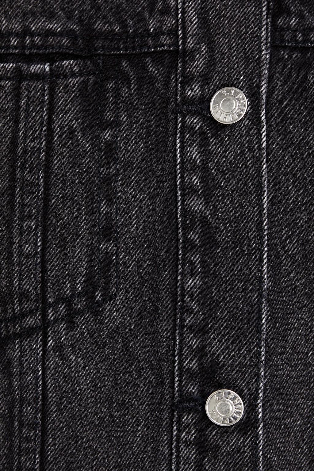 3.1 PHILLIP LIM جاكيت قصير من الدنيم