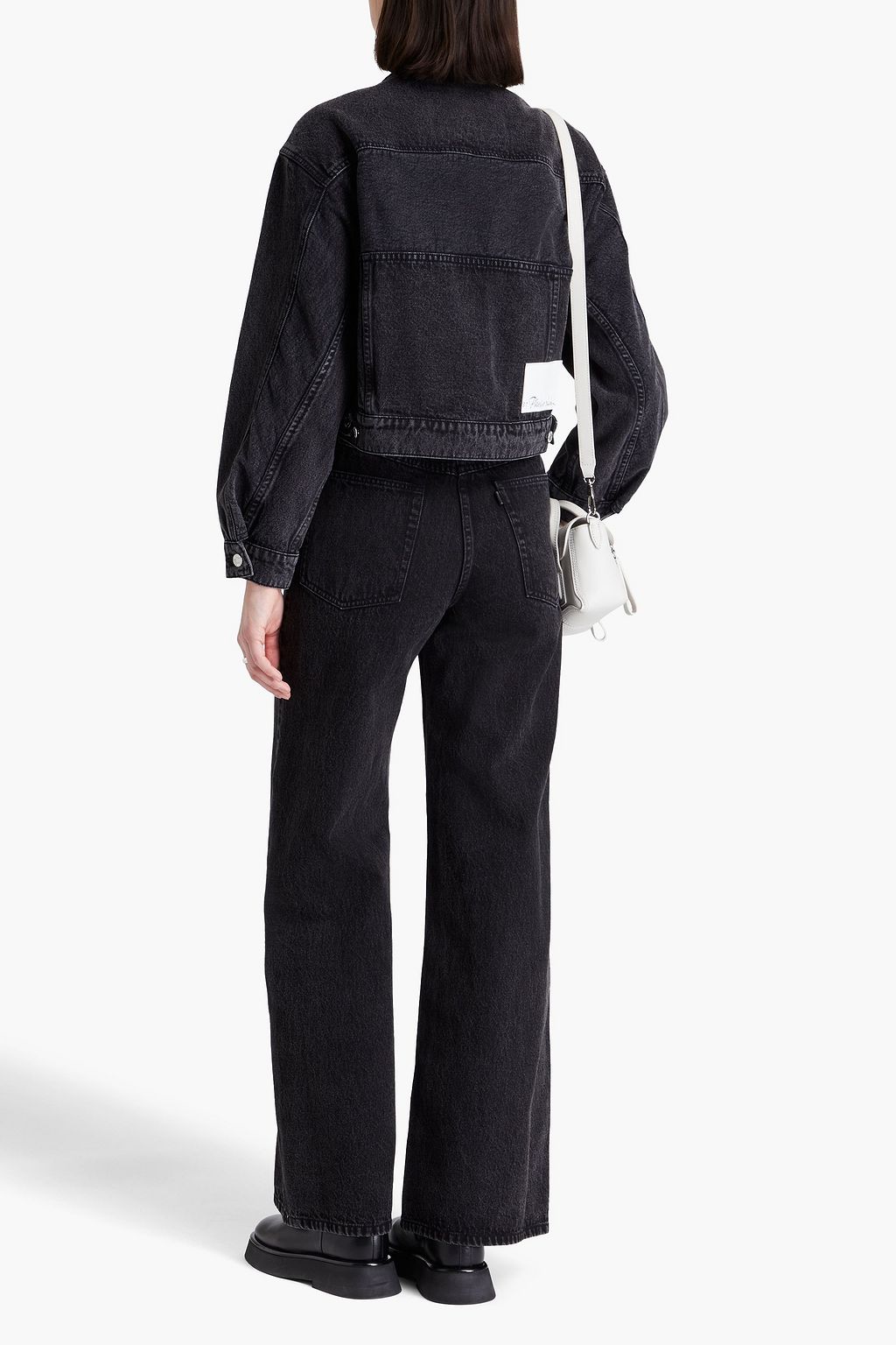 3.1 PHILLIP LIM جاكيت قصير من الدنيم