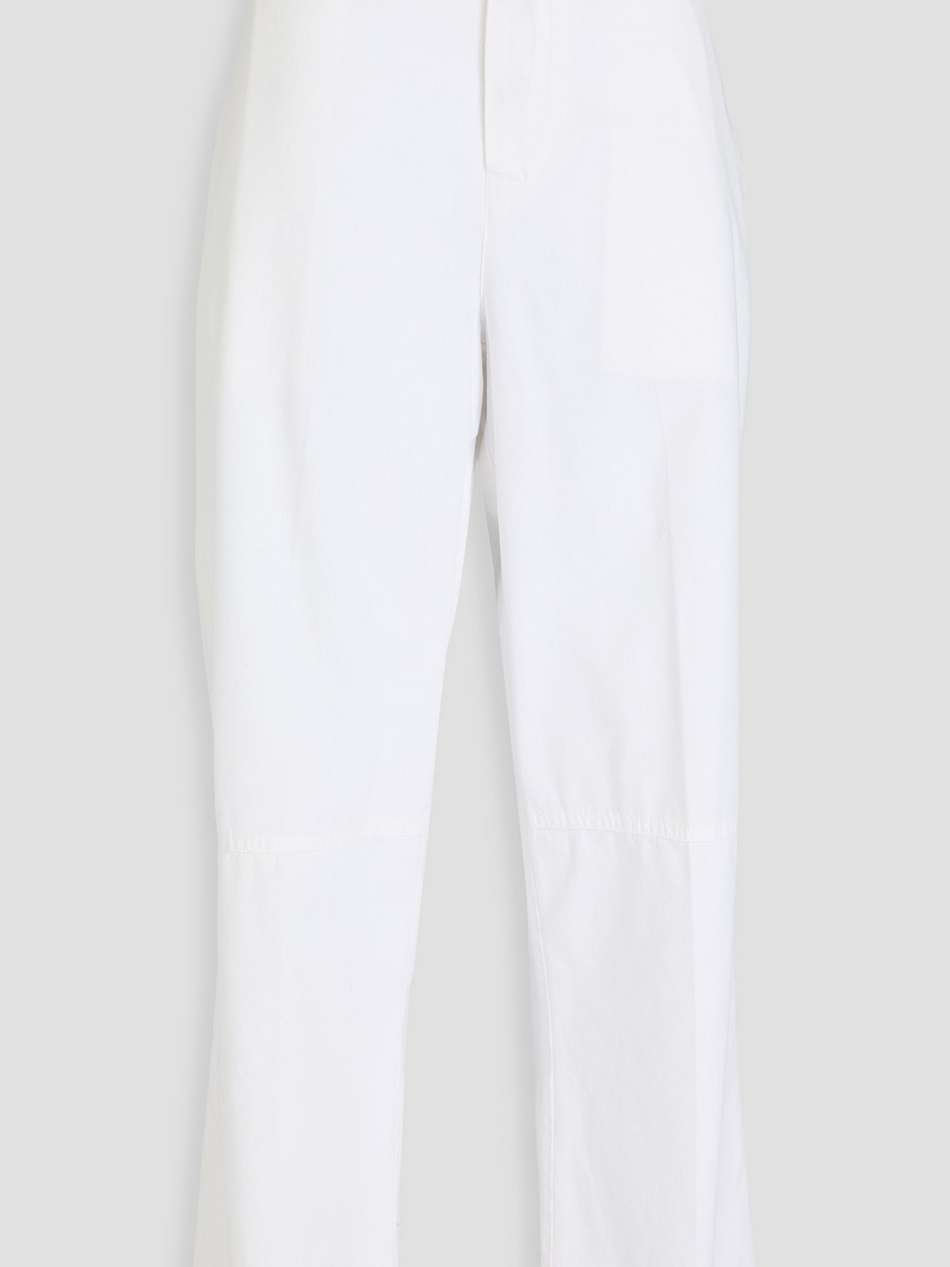 cotton straight-leg pants