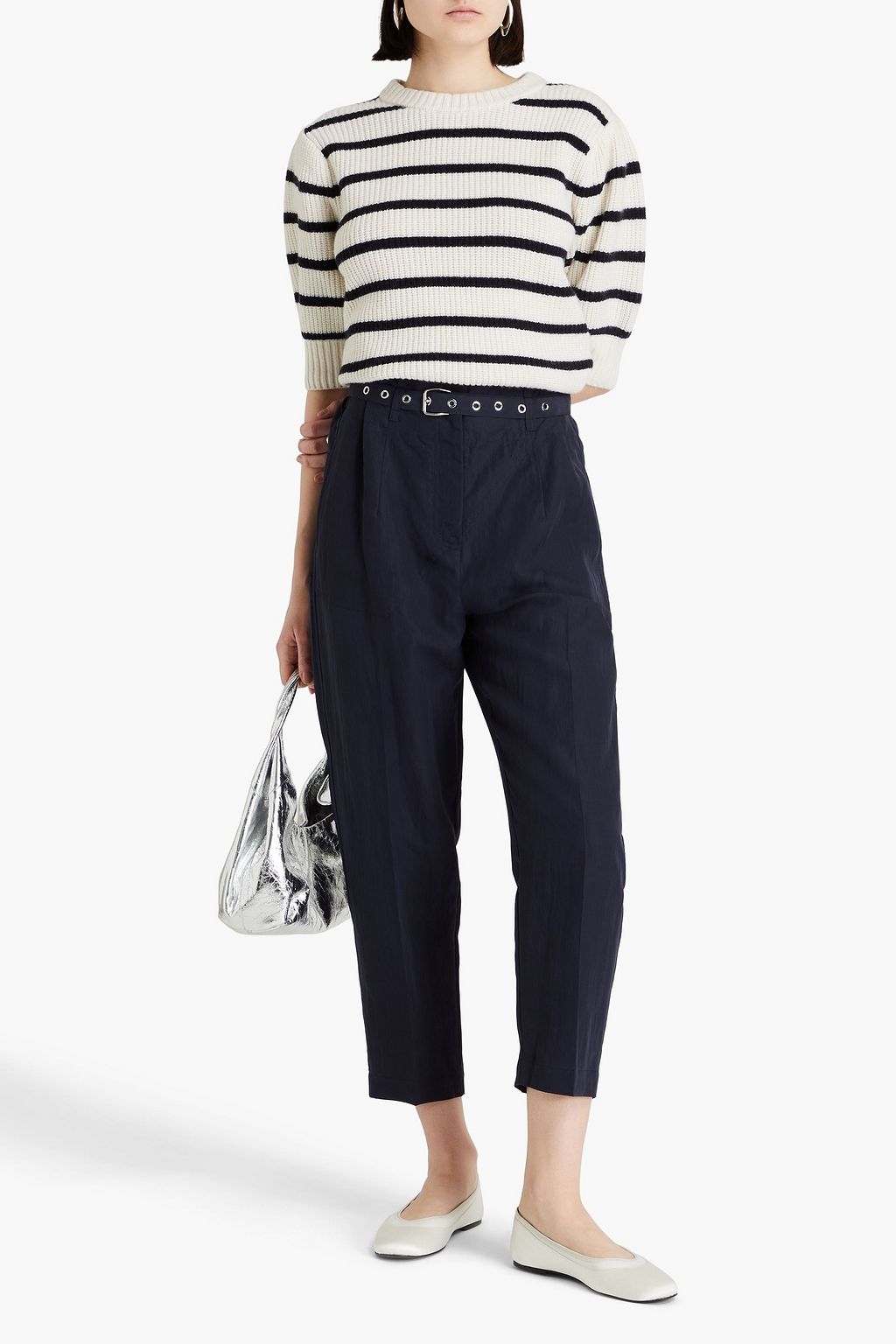 3.1 PHILLIP LIM بنطال بقصة تضيق تدريجياً من مزيج التنسل™