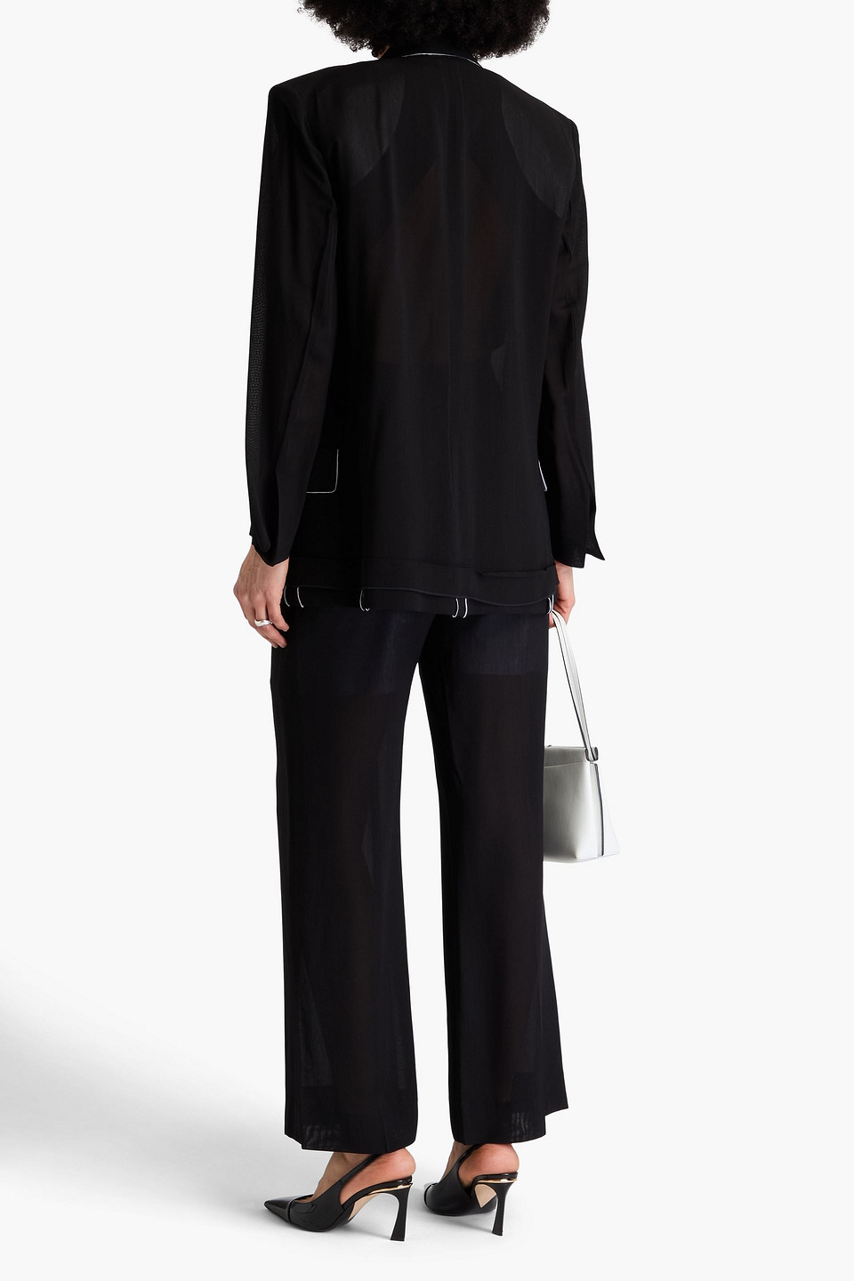 Victoria Beckham Crepe Blazer In Schwarz