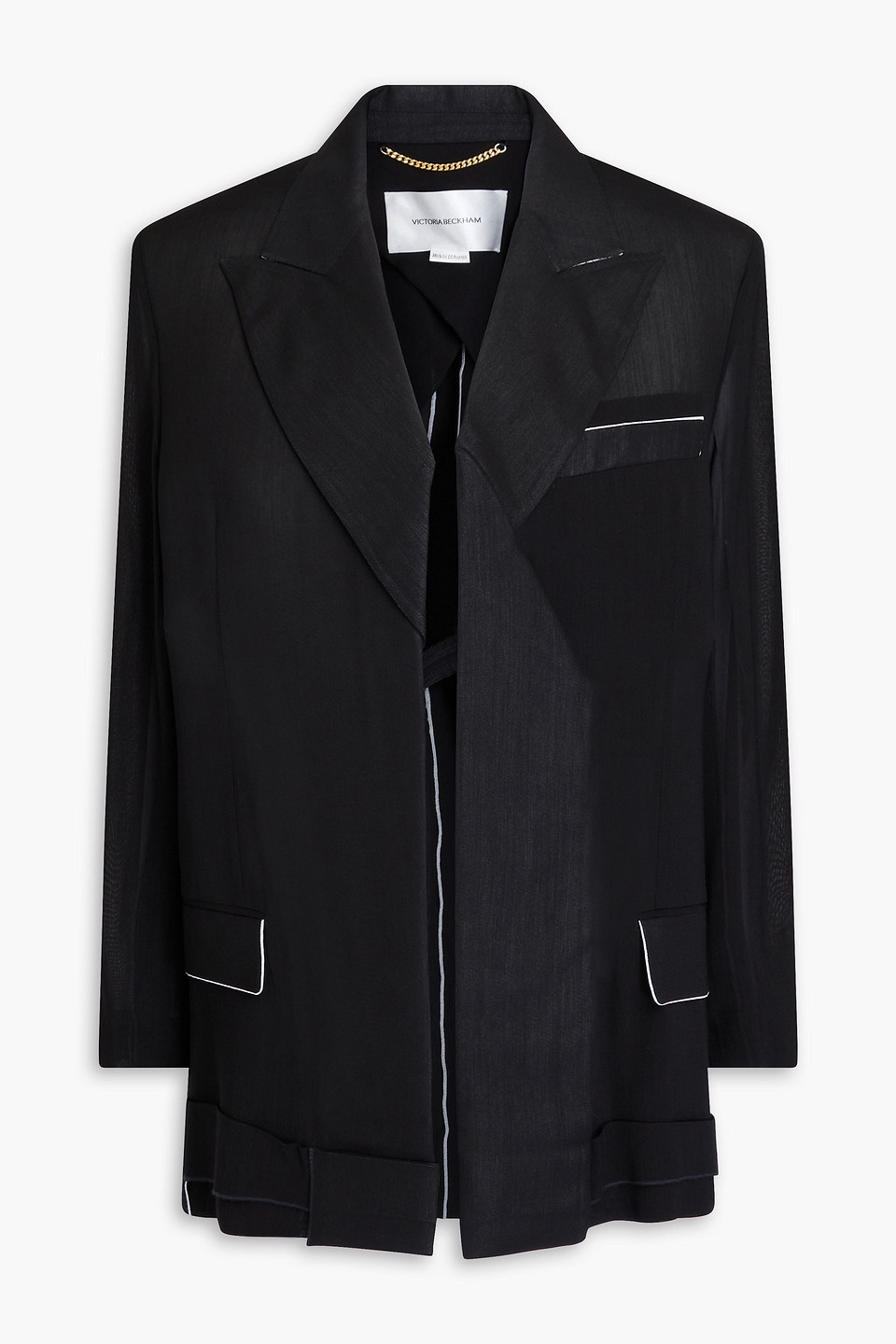 Victoria Beckham Crepe Blazer In Schwarz