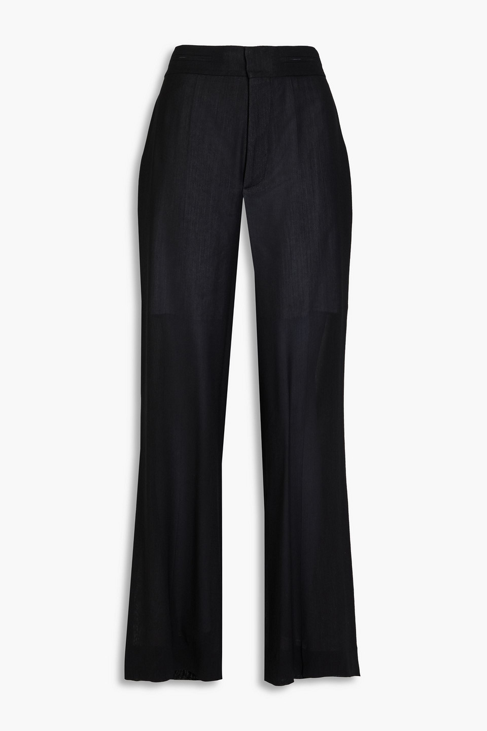 Victoria Beckham Crepe Straight-leg Jeans In Schwarz