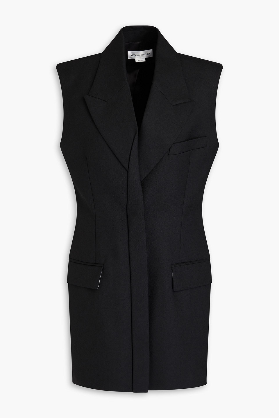 Victoria Beckham Twill Mini Dress In Schwarz