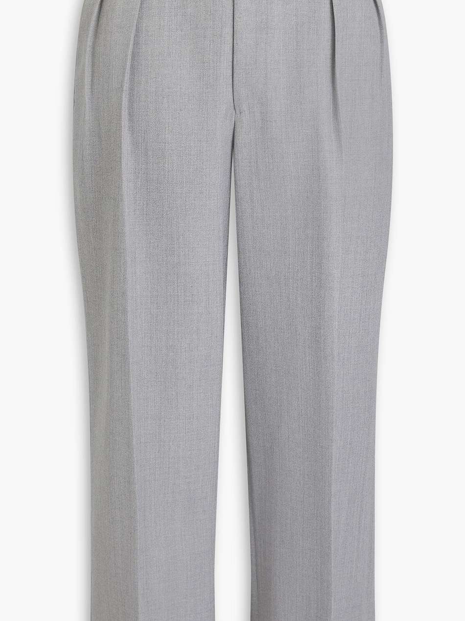 cropped wool tapered pants