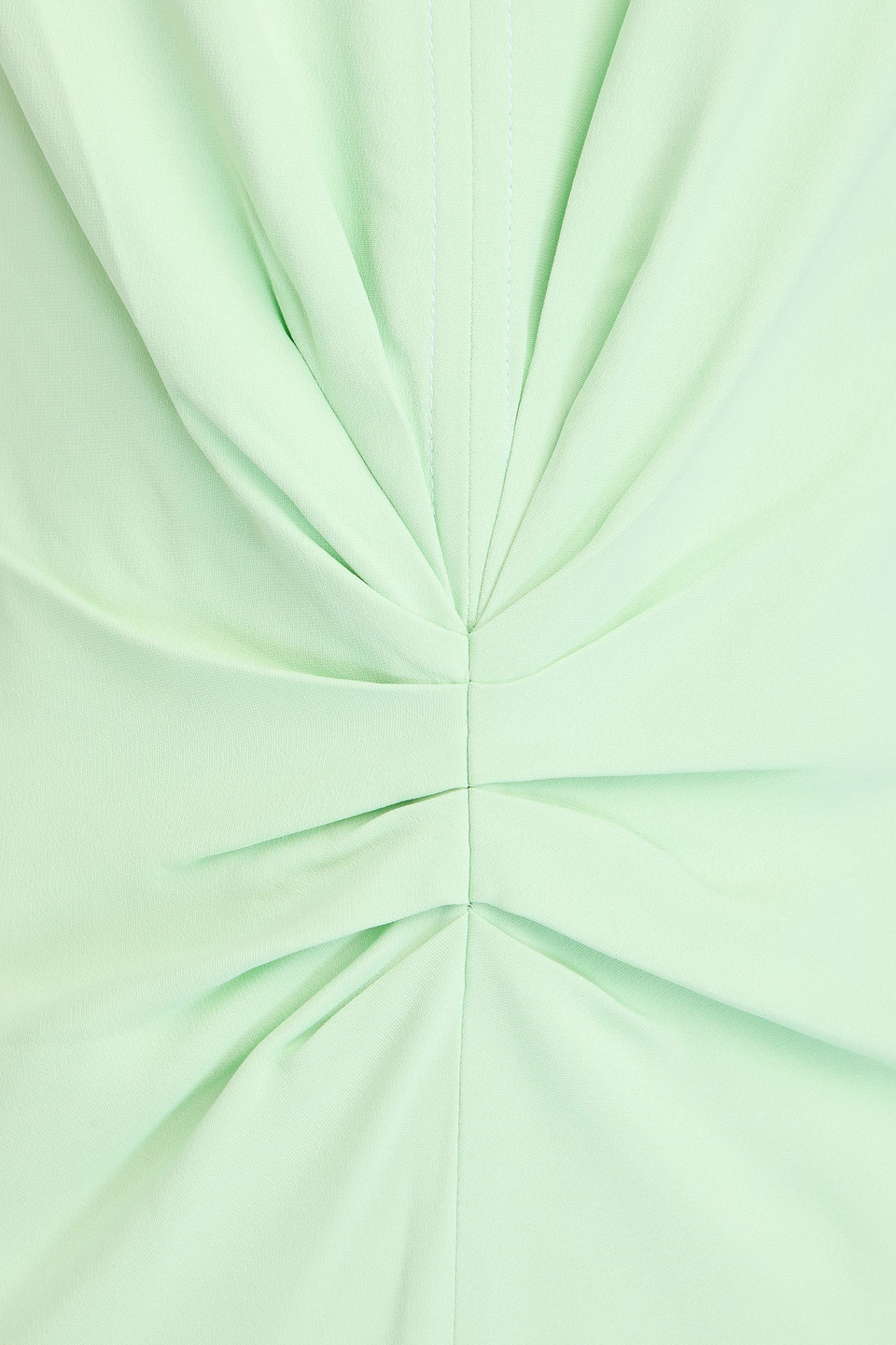 Victoria Beckham Jade Green Ruffled Midi Dress In Light Green