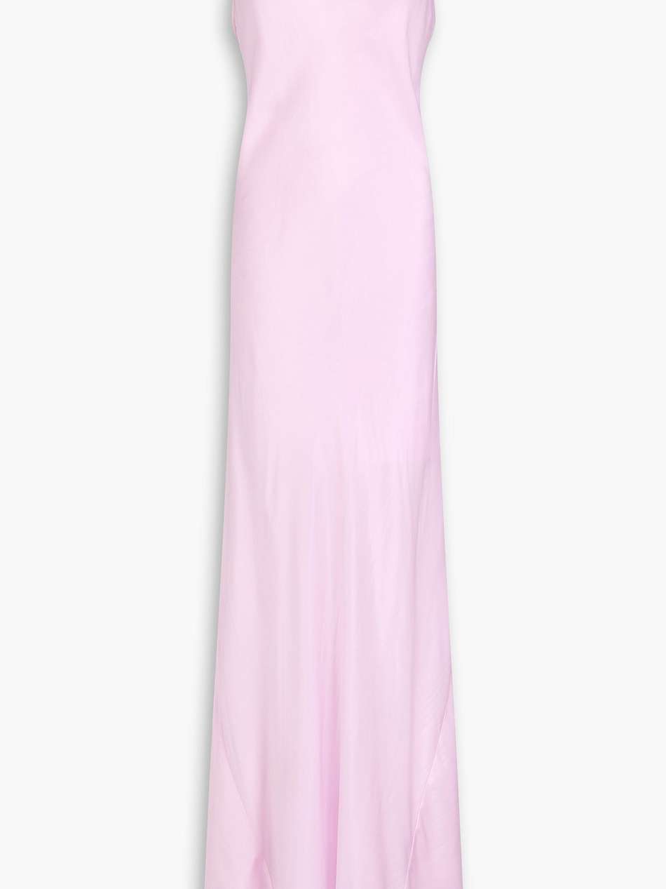 satin maxi slip dress