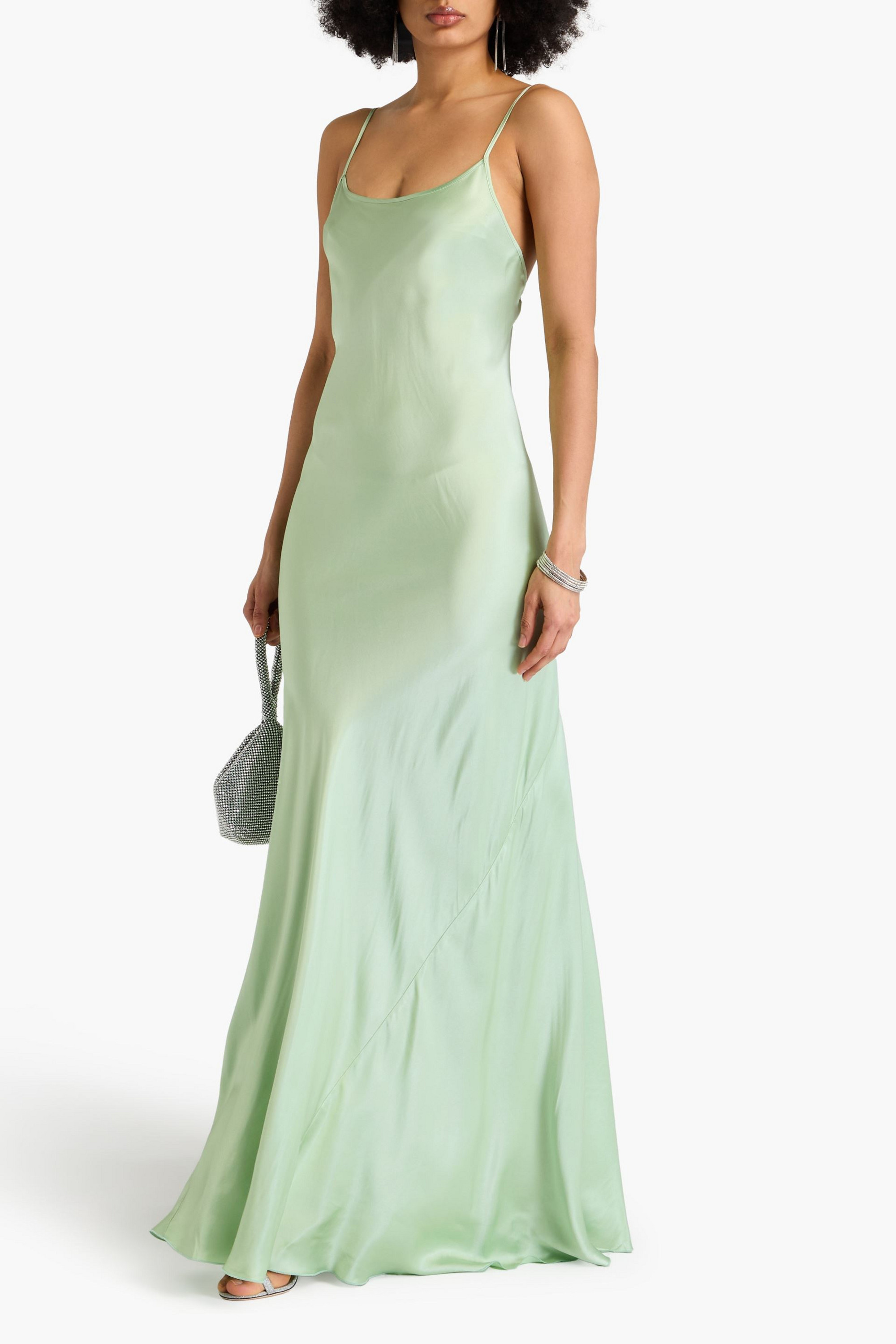 Victoria Beckham Satin maxi slip dress